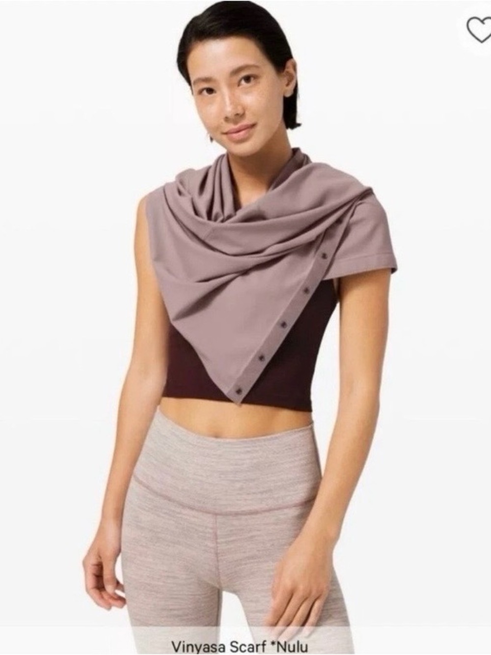 #931 lululemon athletica Vinyasa Scarf in Grey, Black and Cream. Exc. cond.